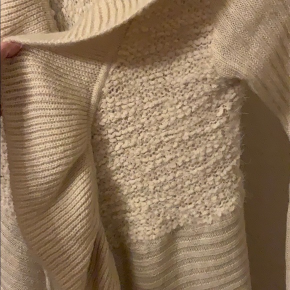 Long sleeve cream cardigan sweater tie-waisted - Picture 4 of 5